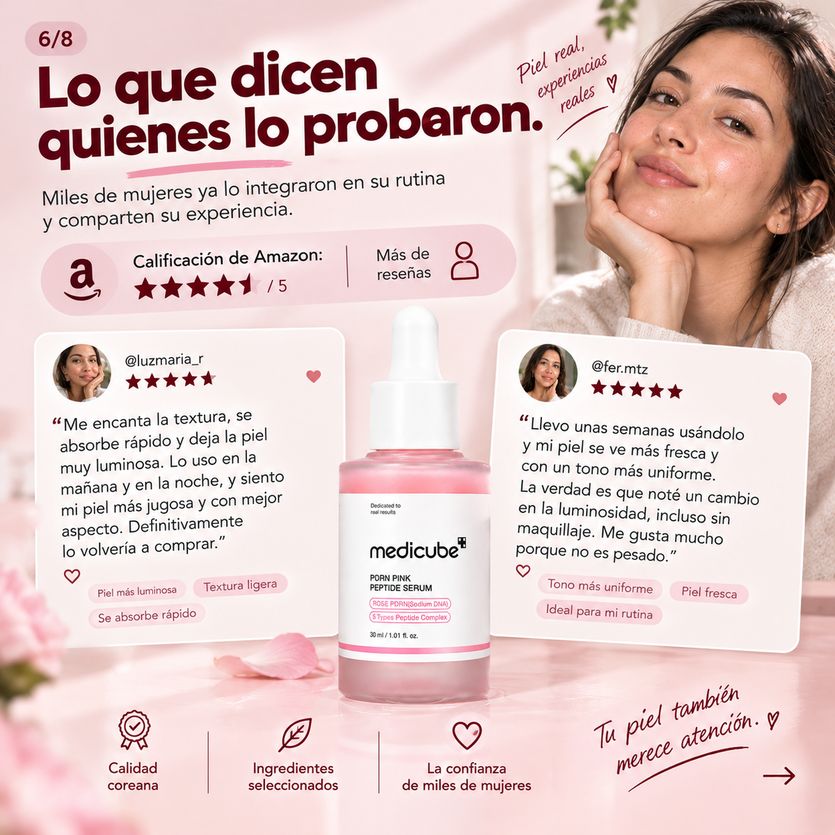 Medicube PDRN Pink Peptide | Tratamiento Tensor Anti-Edad con ADN de Salmón